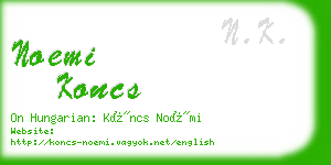 noemi koncs business card